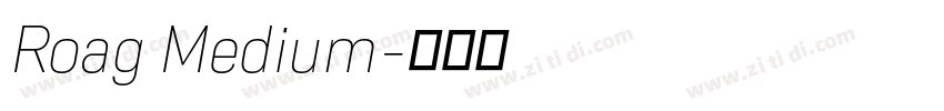 Roag Medium字体转换